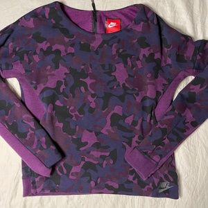 Nike sweater camo purple